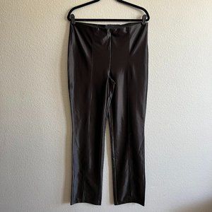 NWT H&M SATIN BLACK PANTS WITH SLIT